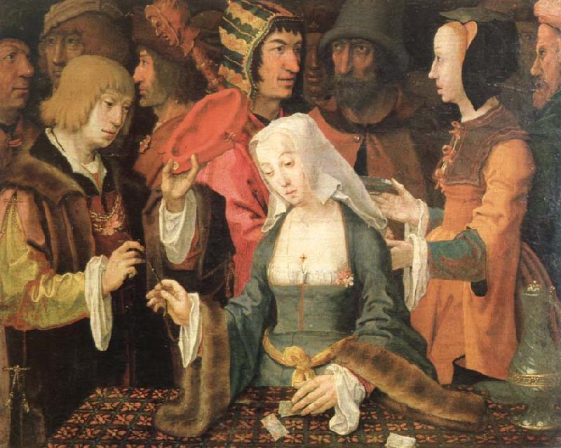 Lucas van Leyden the fortune teller Norge oil painting art